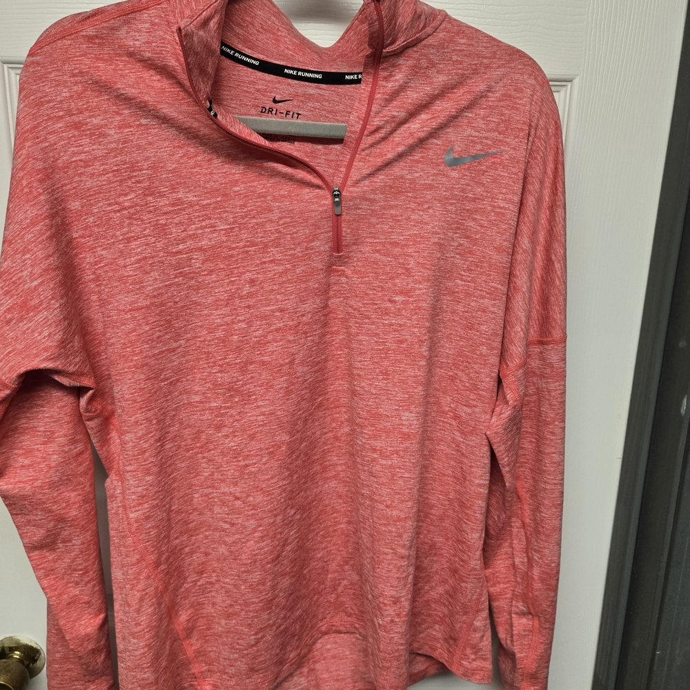 Nike Pink Dri-FIT Running Top Quarter Zip